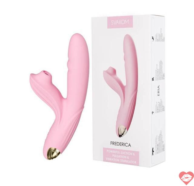 Giá sỉ Dương vật giả đa năng Svakom Frederica rung thụt hút toả nhiệt nhập khẩu