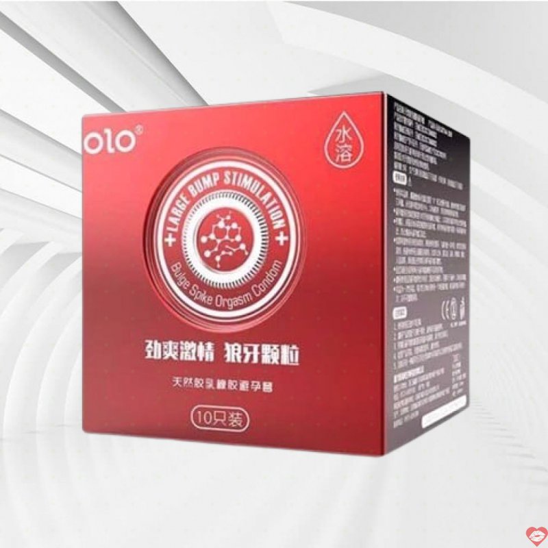 Bao cao su OLO 0.01 Large Bump – Siêu mỏng, gai nổi, hương vani thơm nhẹ 
