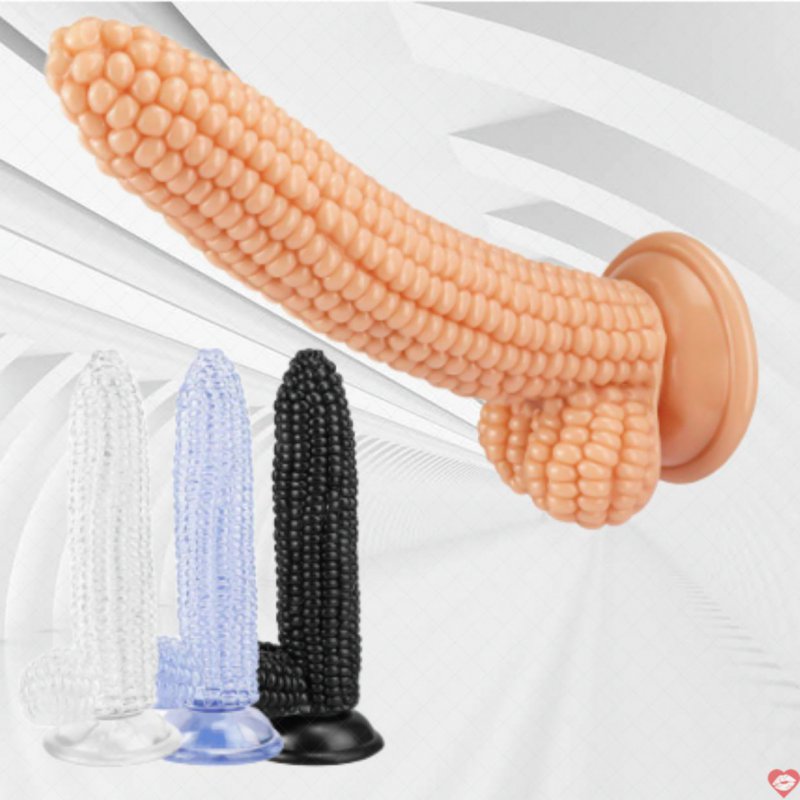 Dương vật giả trái bắp mềm mại dính tường silicon siêu bền 