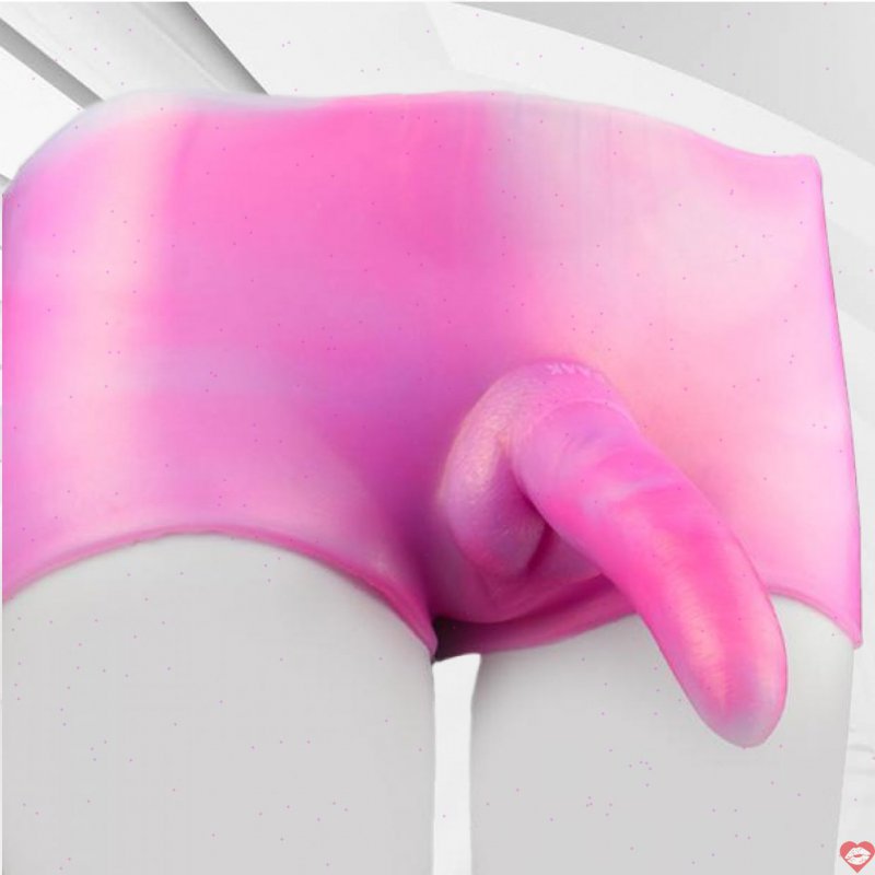 Quần silicone dương vật giả nguyên khối có bìu hỗ trợ quan hệ les 
