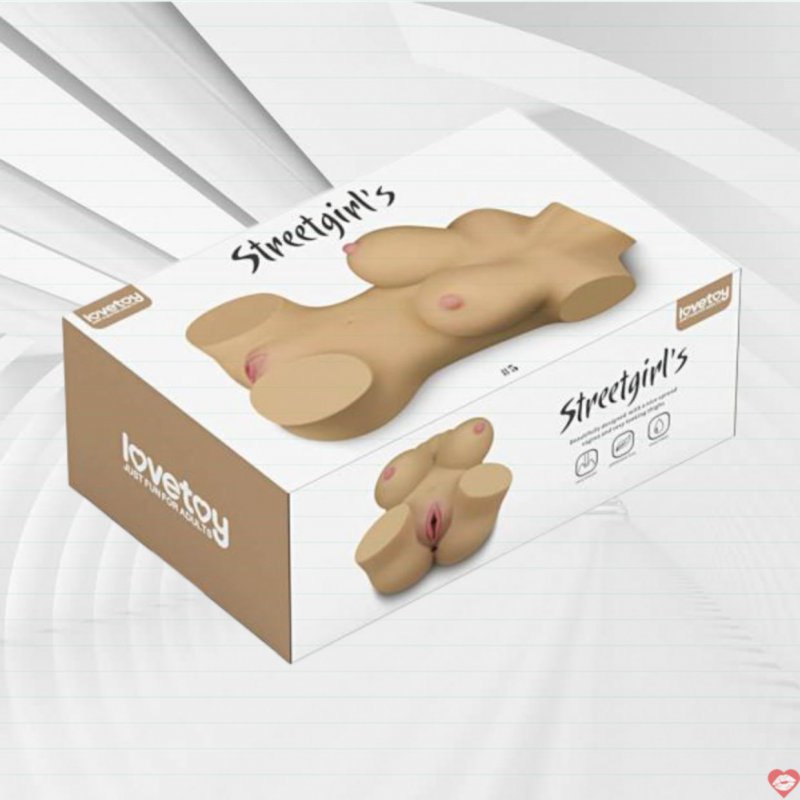 Búp bê mini Lovetoy bán thân âm đạo hậu môn Superskin mềm mại 