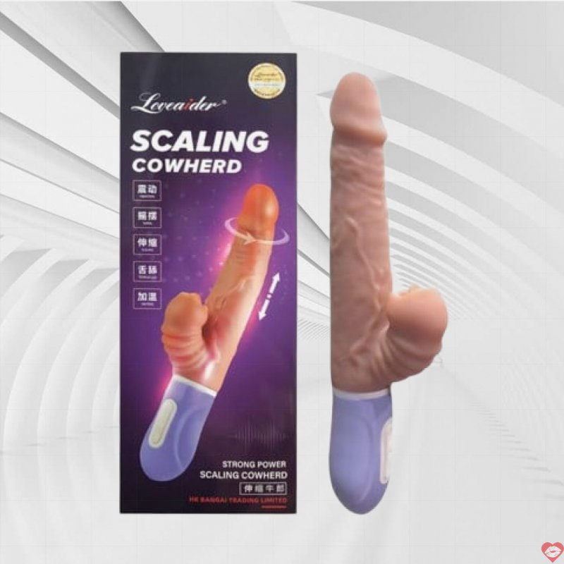 Dương vật giả 2 đầu rung thụt ngoáy sạc điện silicon mềm mại 